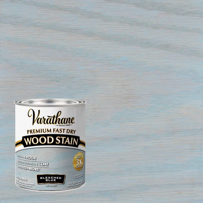 Varathane Semi-Transparent Gloss Bleached Blue Oil-Based Urethane Modified Alkyd Wood Stain 1 qt