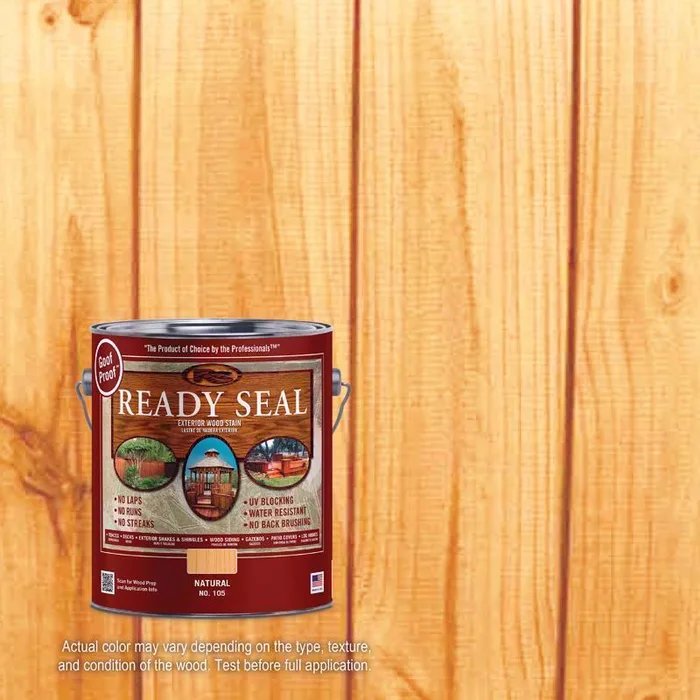 Ready Seal Goof Proof Semi-Transparent Flat Natural Oil-Based Penetrating Wood Stain/Sealer 1 gal (Pack of 4)