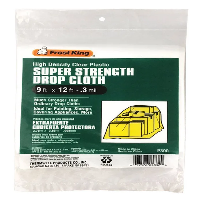 Frost King 9 ft. W X 12 ft. L X 0.3 mil Plastic Drop Cloth 1 pk (Pack of 48)