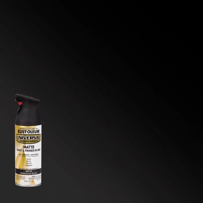 Rust-Oleum Universal Matte Farmhouse Black Spray Paint 12 oz (Pack of 6)