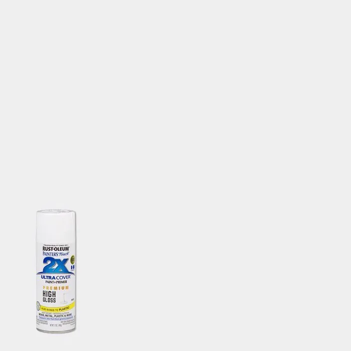 Rust-Oleum Painter's Touch 2X Ultra Cover High-Gloss White Paint+Primer Spray Paint 12 oz (Pack of 6)