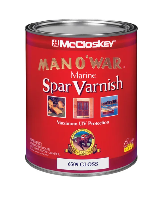 McCloskey Man O' War Gloss Clear Oil-Based Marine Spar Varnish 1 qt (Pack of 4)
