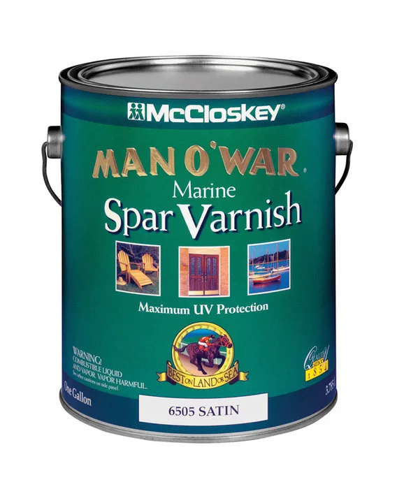 McCloskey Man O' War Satin Clear Marine Spar Varnish 1 gal (Pack of 2)