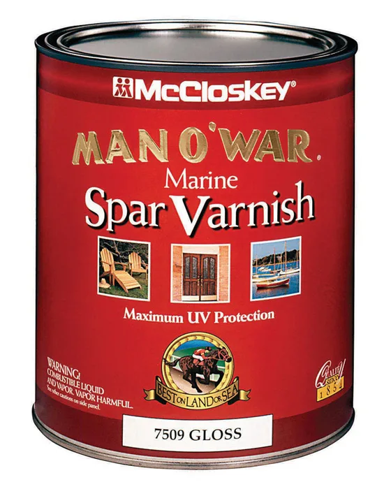 McCloskey Man O' War Gloss Clear Oil-Based Marine Spar Varnish 1 qt (Pack of 4)