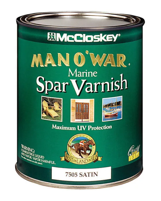 McCloskey Man O' War Satin Clear Oil-Based Marine Spar Varnish 1 qt (Pack of 4)