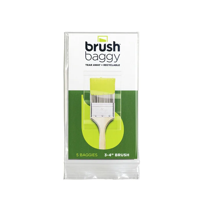 BrushBaggy 5 in. W X 7.75 in. L Clear Polypropylene Paint Brush Baggy (Pack of 20)