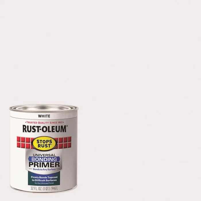 Rust-Oleum Stops Rust White Flat Water-Based Bonding Primer 1 qt (Pack of 2)