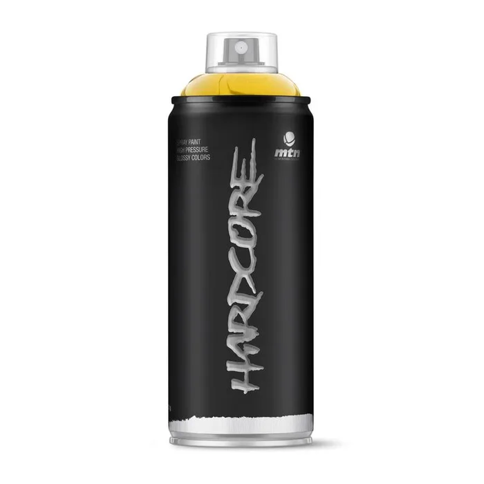 MTN Hardcore Gloss Ganges Yellow Spray Paint 400 ml (Pack of 6)