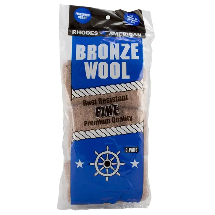 Rhodes American Homax 3 Grade Fine Bronze Wool Pads 3 pk