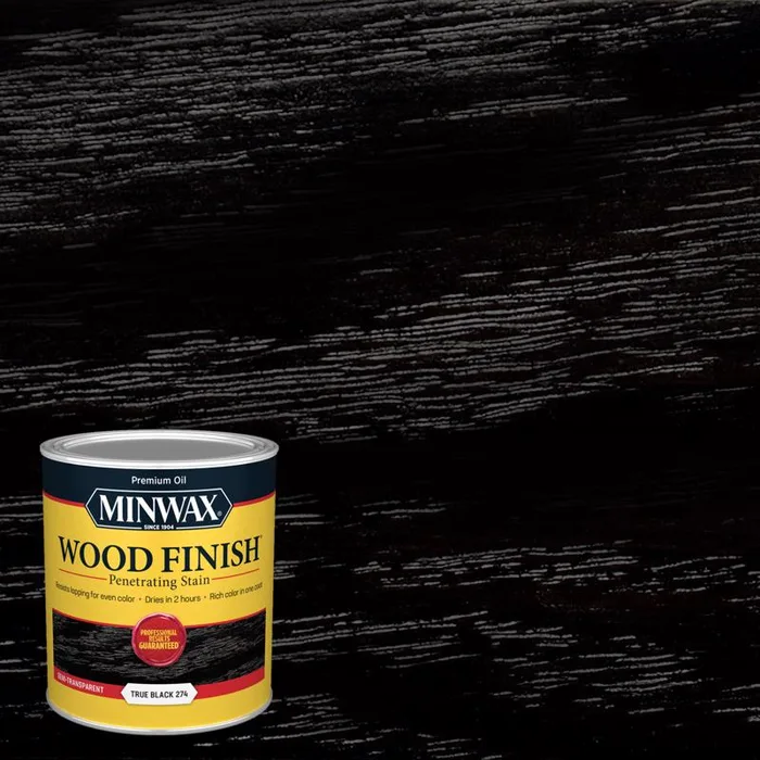 Minwax Wood Finish Semi-Transparent True Black Oil-Based Penetrating Wood Stain 1 qt