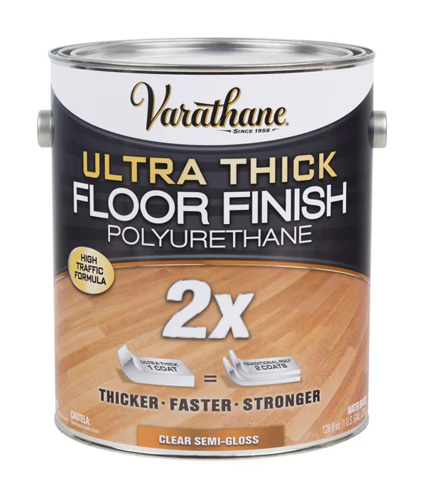 Varathane Semi-Gloss Clear Water-Based Floor Paint 1 gal (Pack of 2)