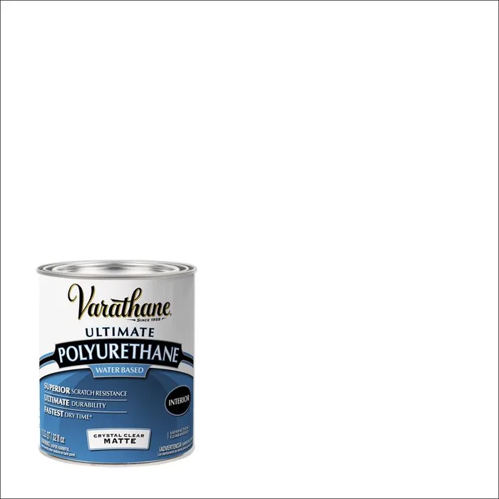 Varathane Ultimate Transparent Matte Crystal Clear Water-Based Urethane Modified Alkyd Polyurethane (Pack of 2)