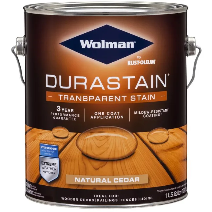 Wolman RainCoat Transparent Gloss Natural Cedar Water-Based Acrylic Copolymer One Coat Stain 1 gal (Pack of 4)
