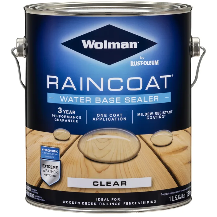 Wolman RainCoat Clear Semi-Transparent Water-Based Wood Sealant 1 gal (Pack of 4)