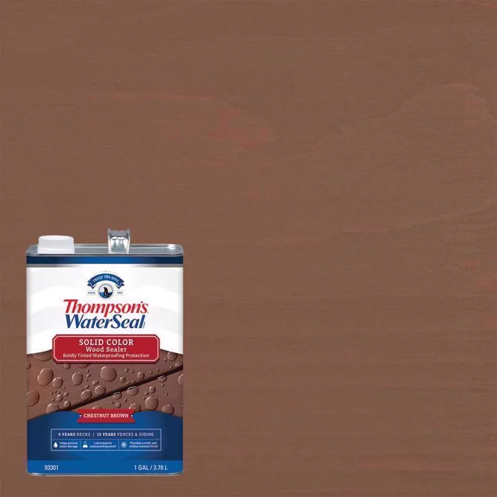 Thompson's WaterSeal Solid Chestnut Brown Water-Based Acrylic/Alkyd/Urethane Waterproofing Wood Stai (Pack of 4)