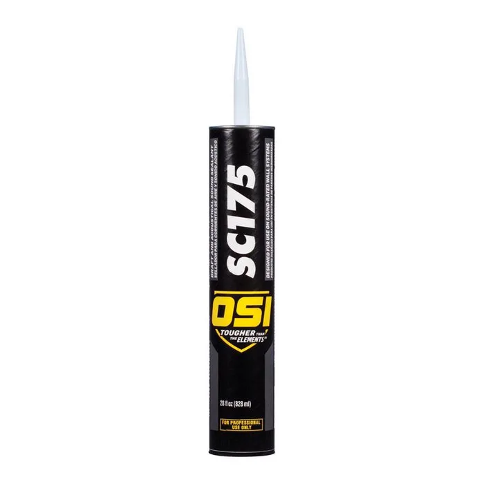 OSI SC175 White Synthetic Rubber Acoustical/Draft/Smoke/Sound Insulating Sealant 28 oz (Pack of 12)