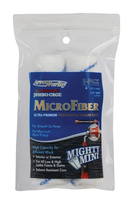 ArroWorthy Barracuda Microfiber 4 in. W X 1/4 in. Jumbo Paint Roller Cover 2 pk (Pack of 12)