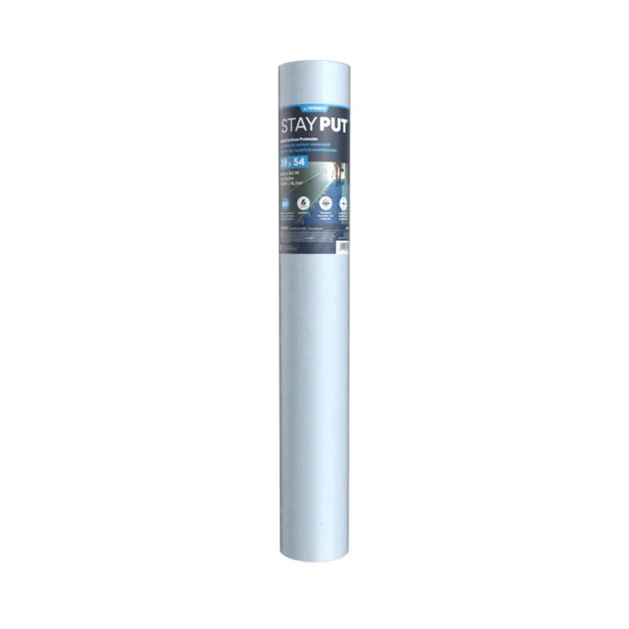 Trimaco Stay Put Surface Protection 39.37 in. W X 54.13 ft. L Plastic Blue 1 pk