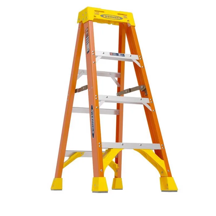 Werner 4 ft. H Fiberglass Step Ladder Type IA 300 lb. cap.