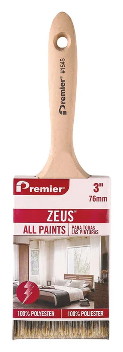 Premier Zeus 3 in. Stiff Flat Paint Brush (Pack of 12)