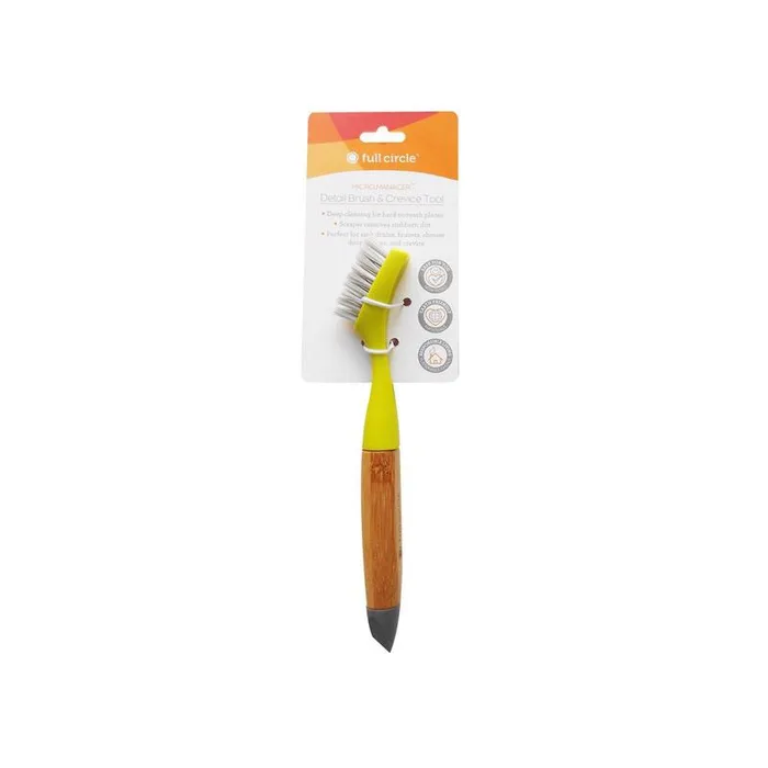 Full Circle Micro Manager 0.8 in. W Hard Bristle 3.9 in. Bamboo Handle Detail Brush