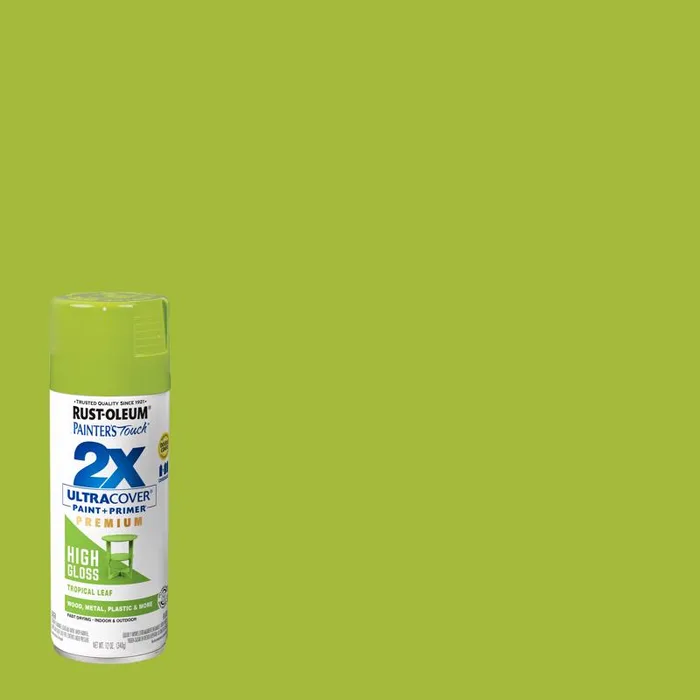 Rust-Oleum Painter's Touch 2X Ultra Cover High-Gloss Tropical Leaf Paint+Primer Spray Paint 12 oz (Pack of 6)