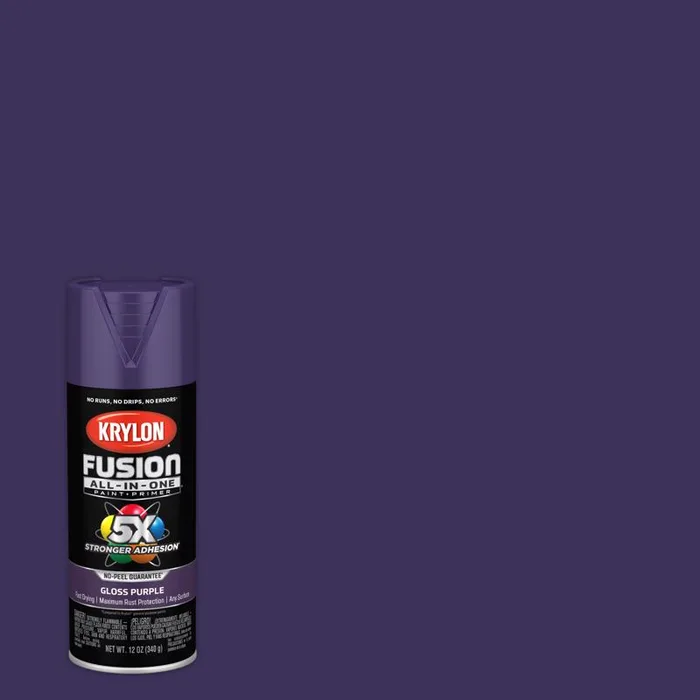 Krylon Fusion All-In-One Gloss Purple Paint+Primer Spray Paint 12 oz (Pack of 6)