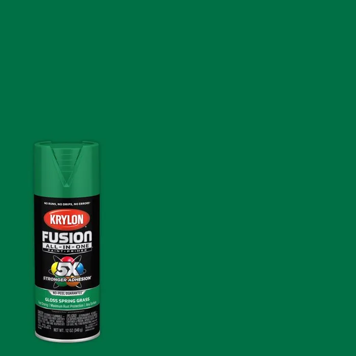 Krylon Fusion All-In-One Gloss Spring Grass Paint+Primer Spray Paint 12 oz (Pack of 6)