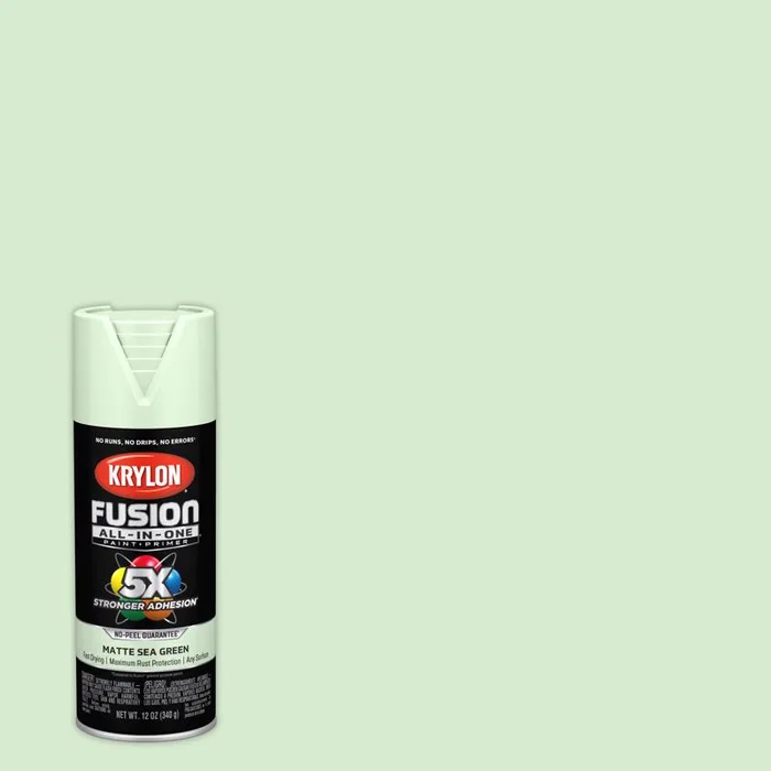 Krylon Fusion All-In-One Matte Sea Green Paint+Primer Spray Paint 12 oz (Pack of 6)