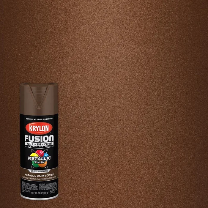 Krylon Fusion All-In-One Metallic Dark Copper Paint+Primer Spray Paint 12 oz (Pack of 6)
