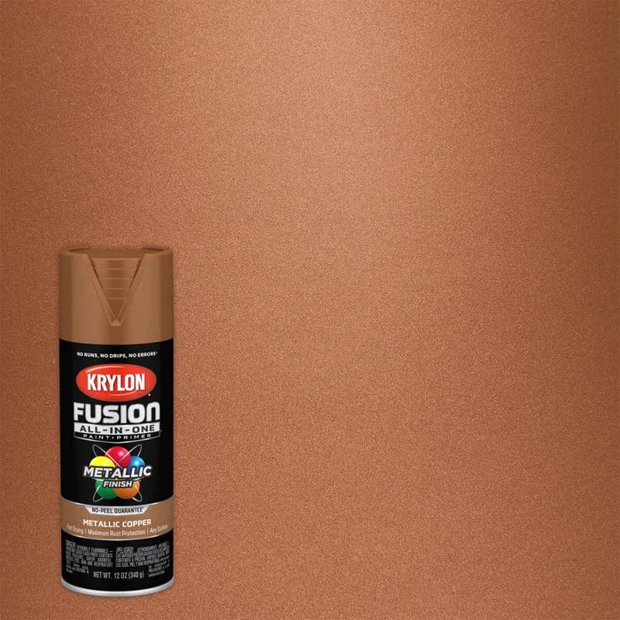 Krylon Fusion All-In-One Metallic Copper Paint+Primer Spray Paint 12 oz (Pack of 6)
