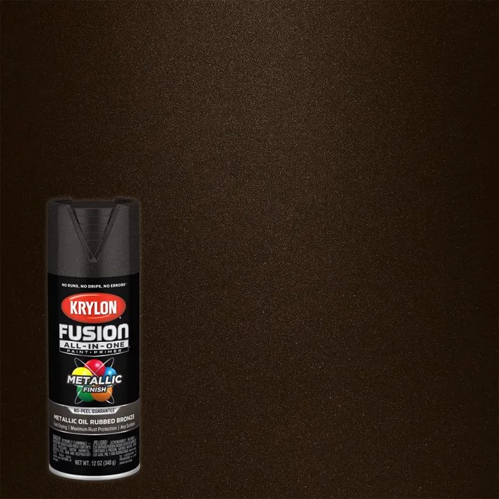Krylon Fusion All-In-One Metallic Oil Rubbed Bronze Paint+Primer Spray Paint 12 oz (Pack of 6)