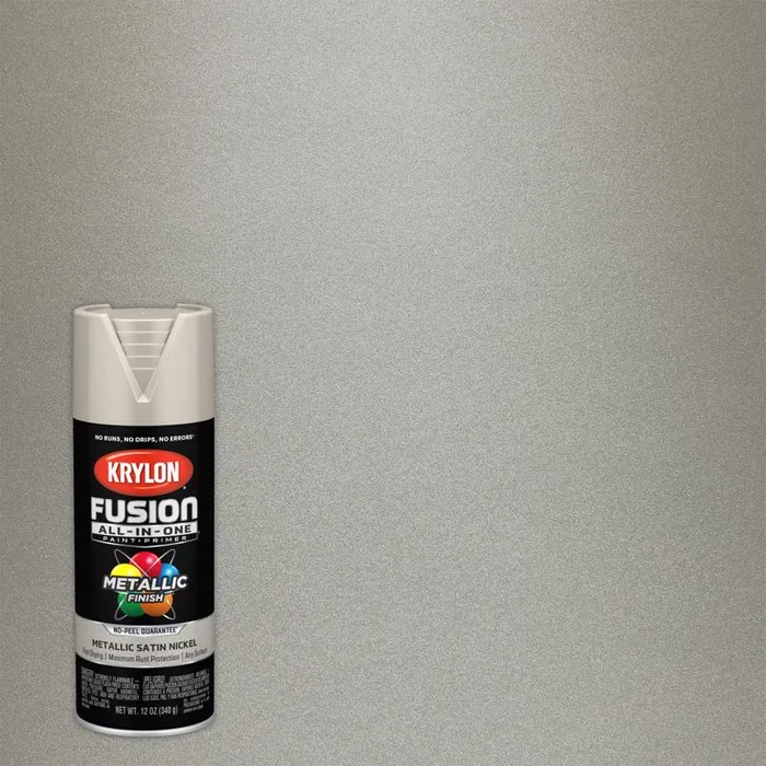 Krylon Fusion All-In-One Metallic Silver Paint+Primer Spray Paint 12 oz (Pack of 6)