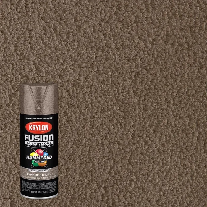 Krylon Fusion All-In-One Hammered Brown Paint+Primer Spray Paint 12 oz (Pack of 6)