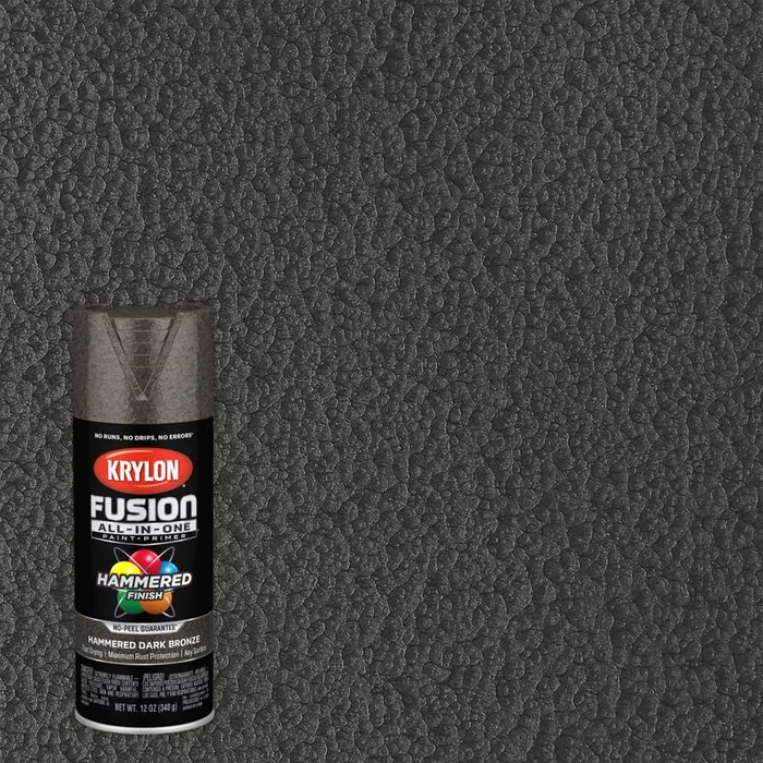 Krylon Fusion All-In-One Hammered Dark Bronze Paint+Primer Spray Paint 12 oz (Pack of 6)