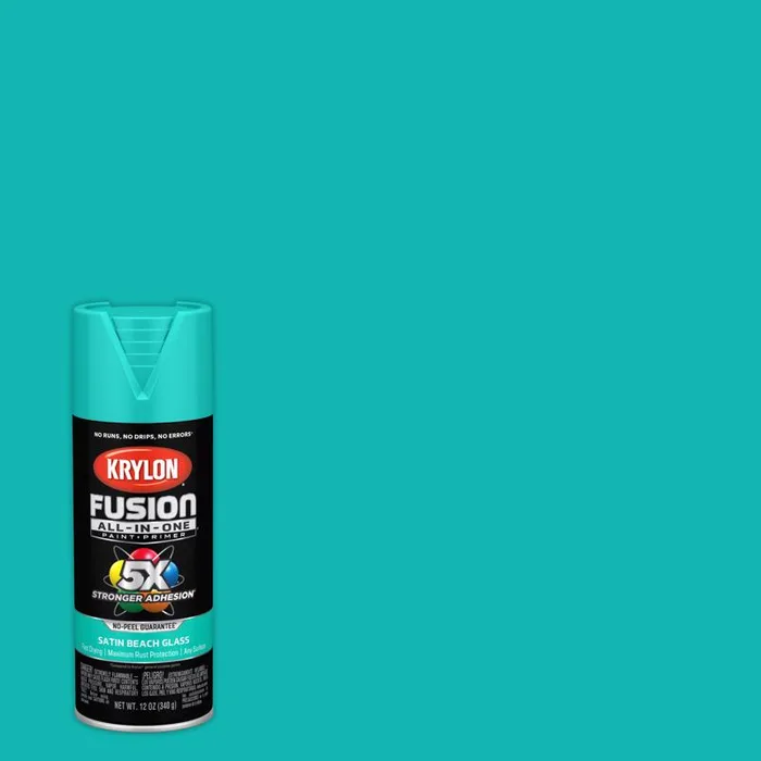 Krylon Fusion All-In-One Satin Beach Glass Paint+Primer Spray Paint 12 oz (Pack of 6)
