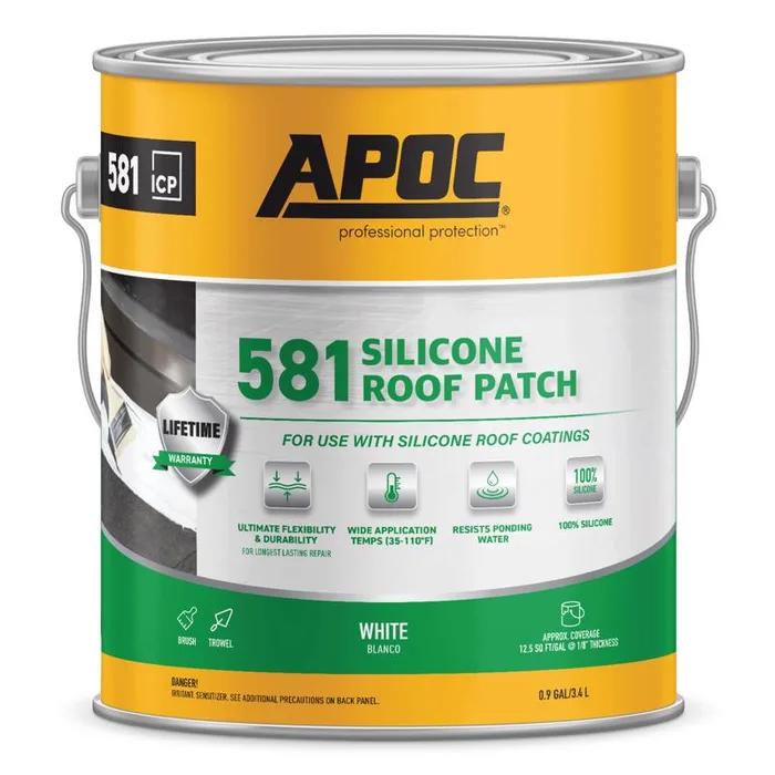 APOC Bright White Silicone Roof Patch 0.9 gal (Pack of 4)