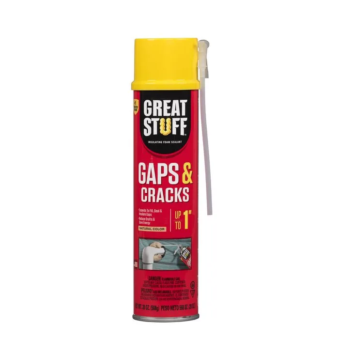 Great Stuff Gaps & Cracks Ivory Polyurethane Insulating Foam Sealant 20 oz (Pack of 12)