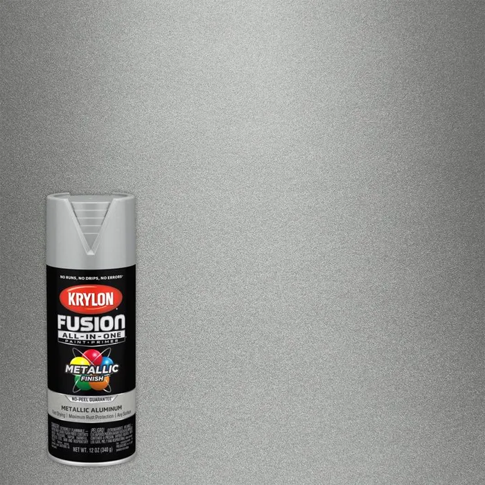 Krylon Fusion All-In-One Metallic Aluminum Paint+Primer Spray Paint 12 oz (Pack of 6)
