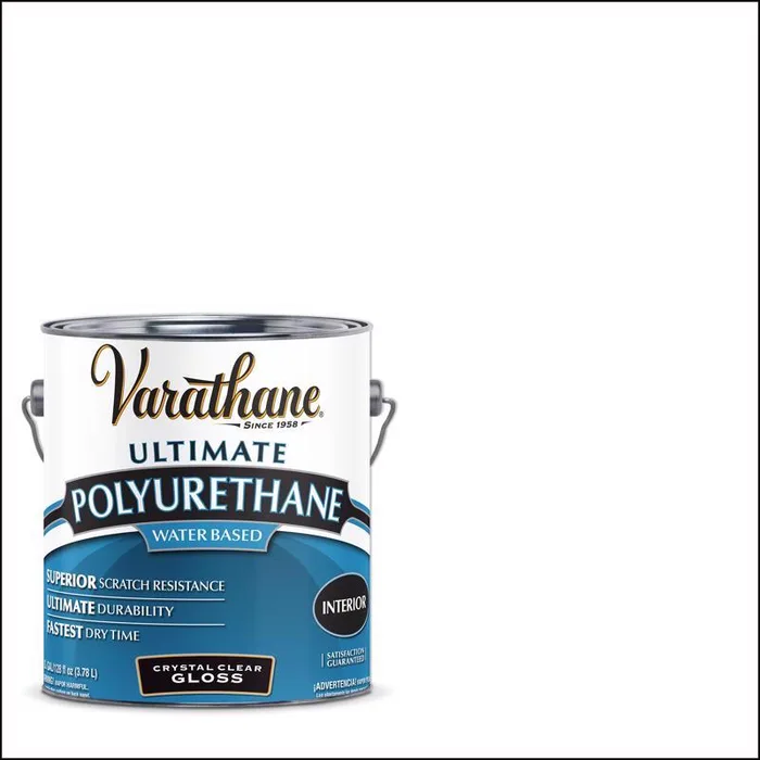 Varathane Ultimate Gloss Crystal Clear Water-Based Polyurethane 1 gal (Pack of 2)