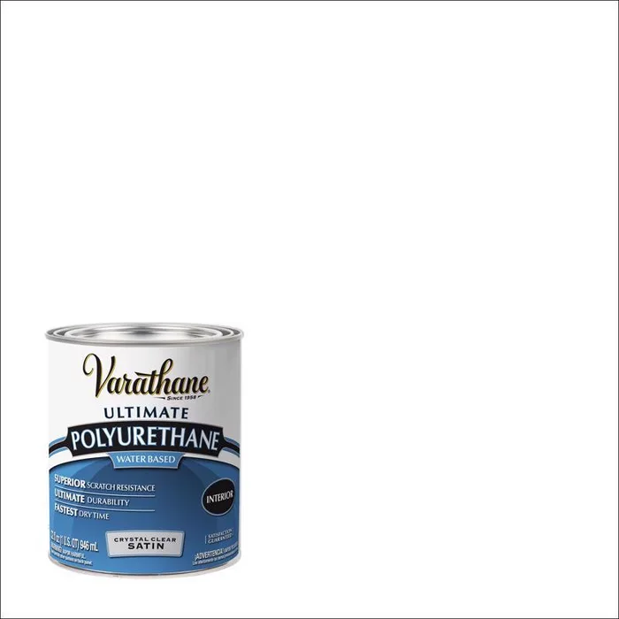 Varathane Ultimate Satin Crystal Clear Water-Based Polyurethane 1 qt (Pack of 2)