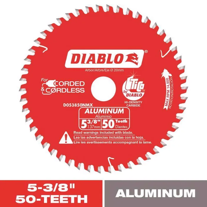 Diablo 5-3/8 in. D X 20 mm TiCo Hi-Density Carbide Circular Saw Blade 50 teeth 1 pk