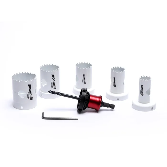 Blu-Mol Xtreme QuickCore Bi-Metal Hole Saw Set Arbor Included