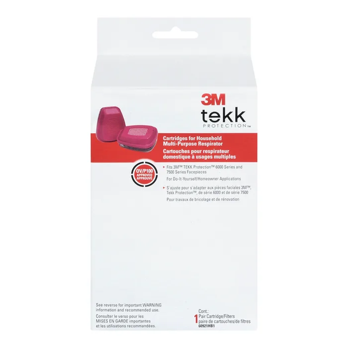 3M P100 Household Multi-Purpose Respirator Cartridge Replacement 6000 and 7500 Series 1 pk