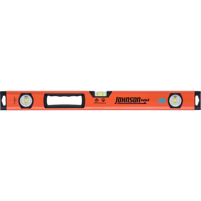 Johnson 24 in. Aluminum Magnetic Box Level 3 vial (Pack of 2)