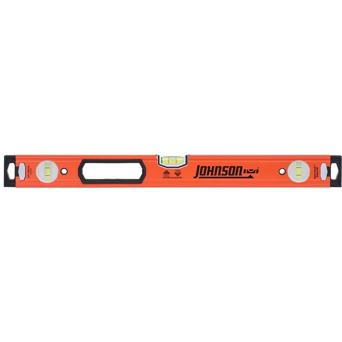 Johnson 24 in. Aluminum Heavy Duty Box Level 3 vial (Pack of 2)