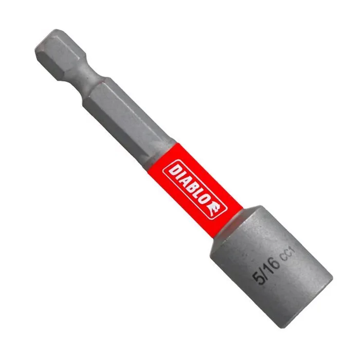 Diablo 5/16 in. X 2-9/16 in. L Black Oxide Magnetic Nut Setter 1 pc