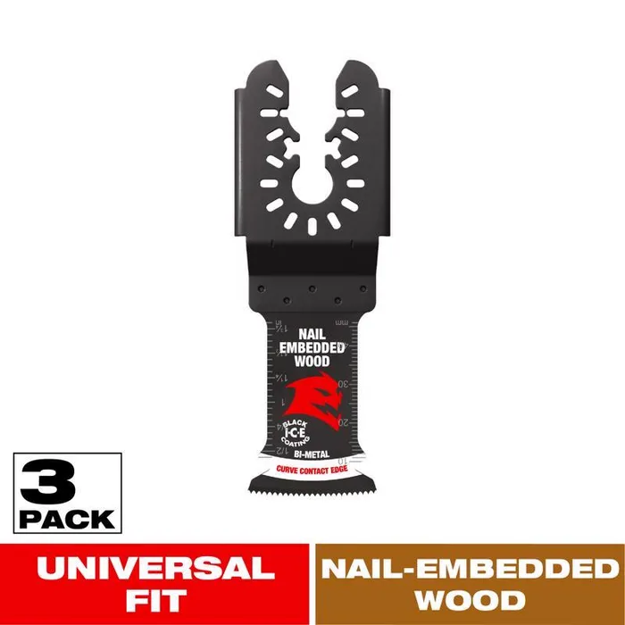 Diablo 1-1/4 in. X 1-1/4 in. W Bi-Metal Oscillating Blade Nail-Embedded Wood 3 pk