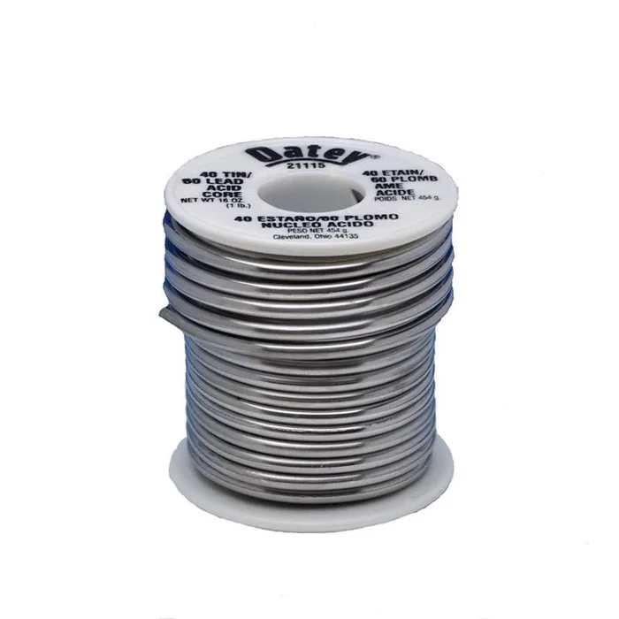 Oatey Acid Core Wire Solder 0.125 in. D Tin/Lead 40/60 1 pc