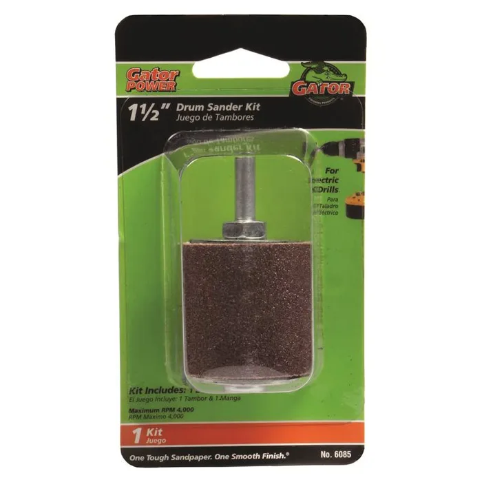 Gator 1.5 in. D X 1.5 in. L Aluminum Oxide Drum Sander Kit 50 Grit Coarse 1 pc
